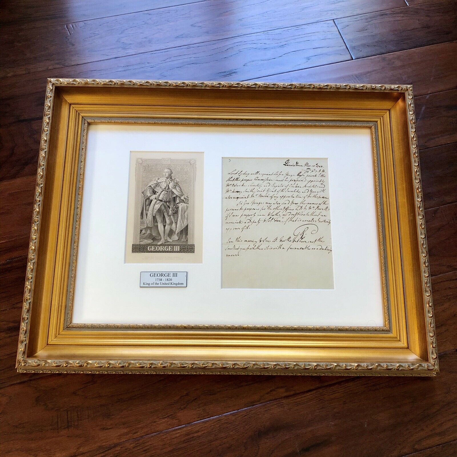 KING GEORGE III * BAS LOA * Revolutionary War Date Autograph Letter Signed