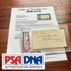 ERNEST HEMINGWAY * PSA/DNA Mint 9 * Hand Signed Autograph Card * Book Author