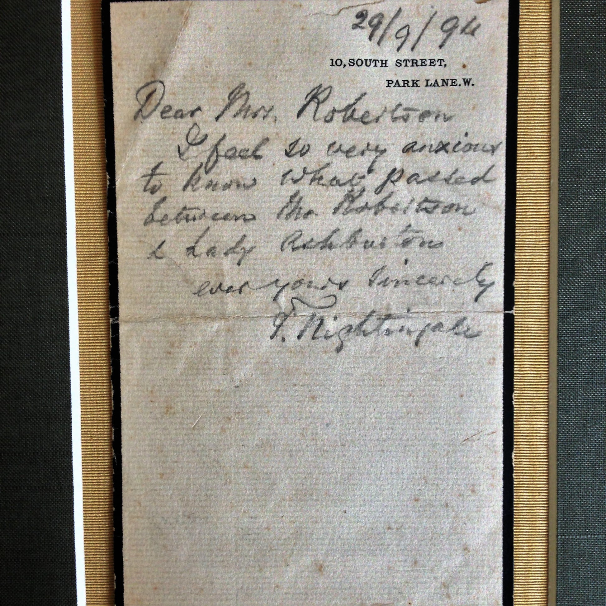 War Nurse Florence Nightingale ALS