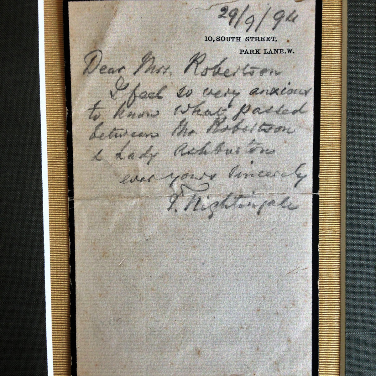 War Nurse Florence Nightingale ALS