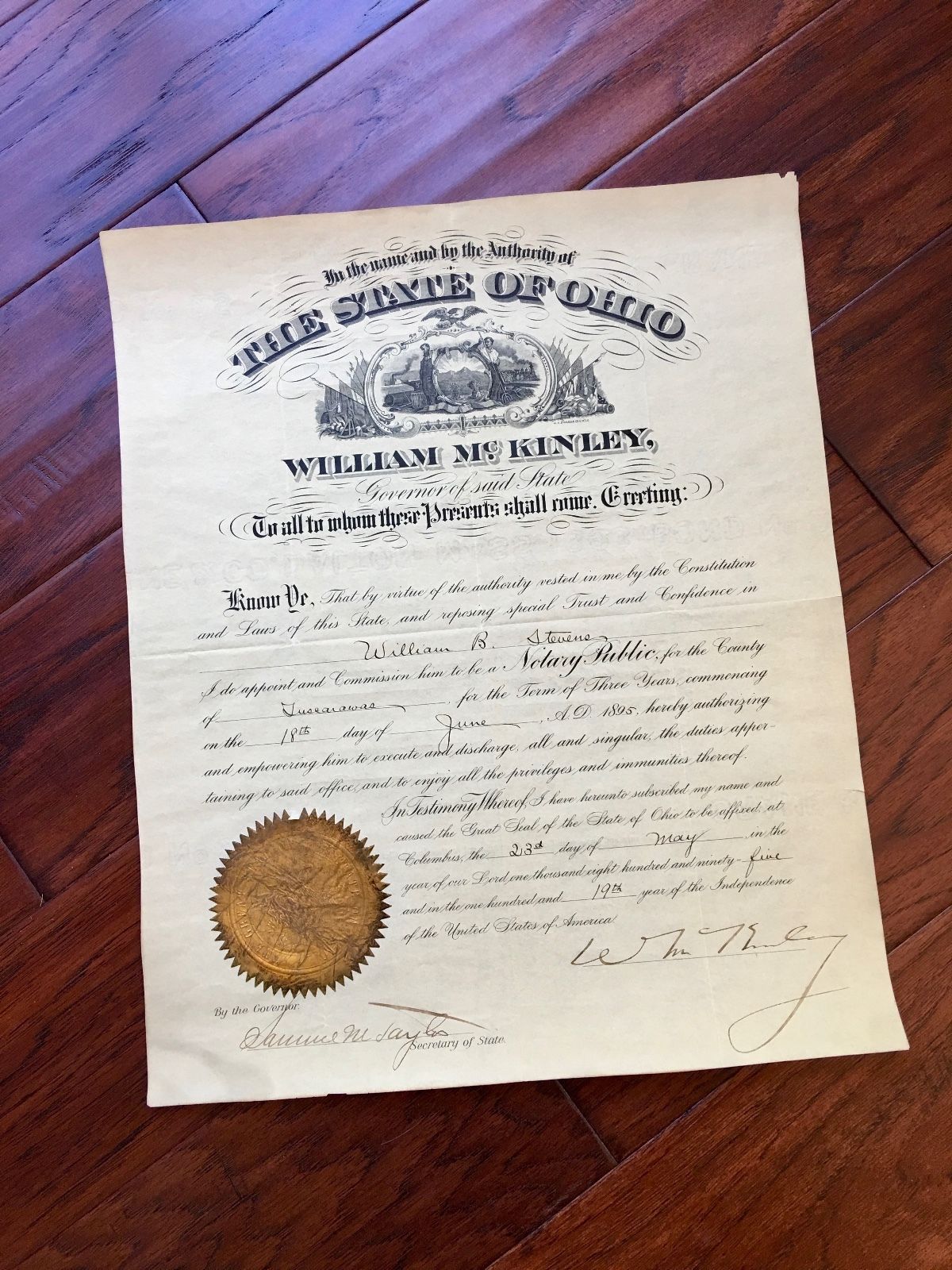 William McKinley Authentic hand SIGNED AUTOGRAPH Appointment * President