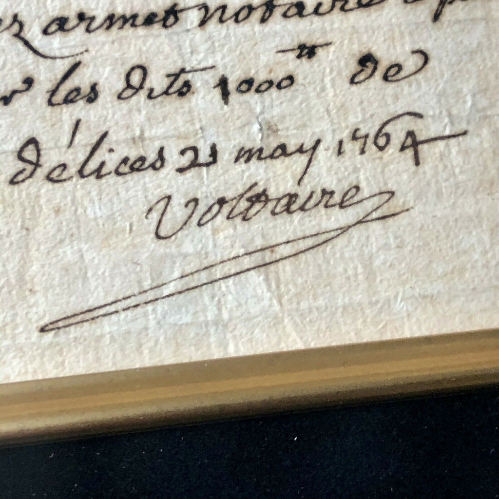VOLTAIRE * JSA LOA * Autograph Handwritten Note Signed * François-Marie Arouet