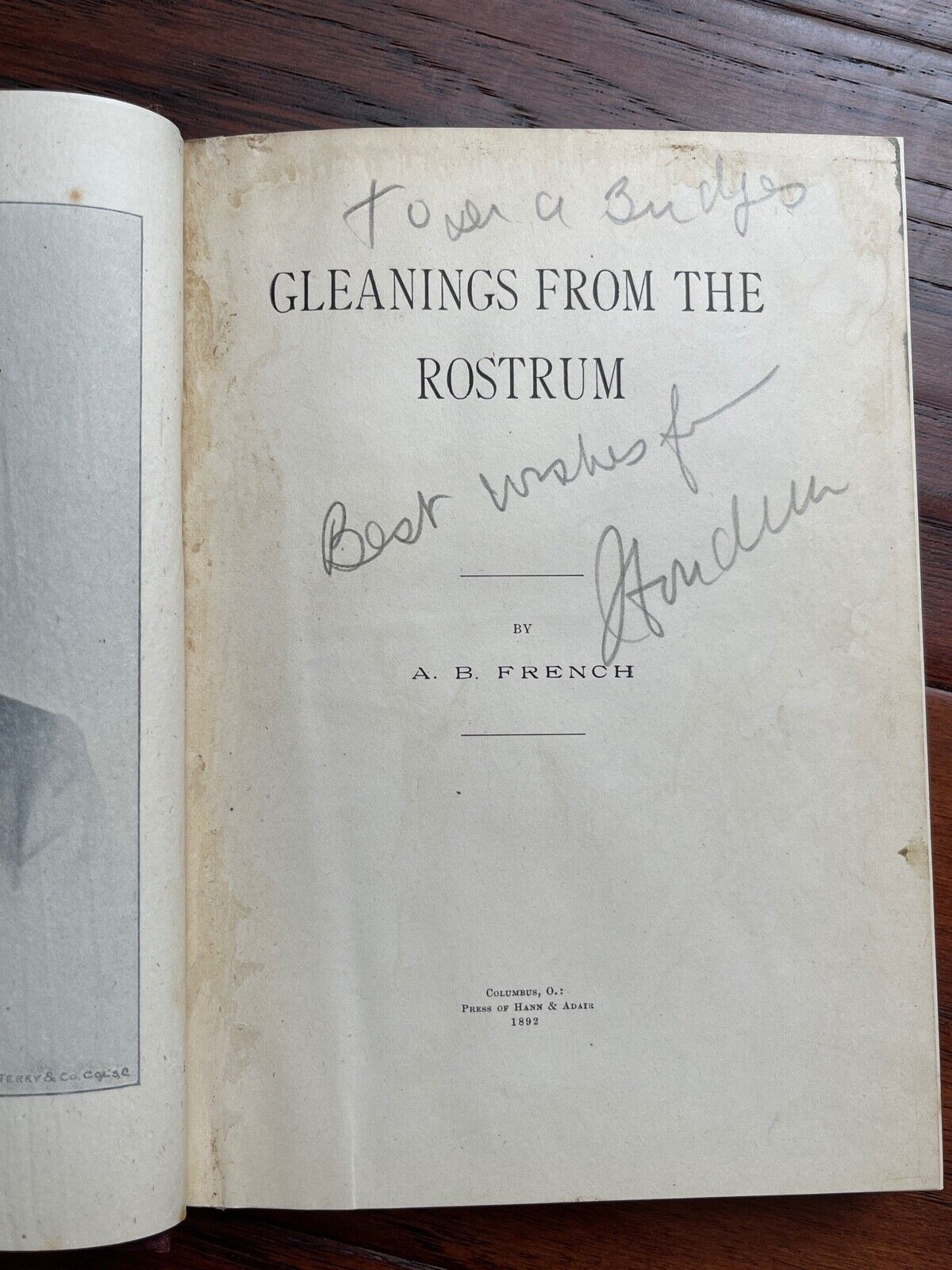 HARRY HOUDINI * JSA LOA * AUTOGRAPH Spiritualism Book "Gleanings" Signed