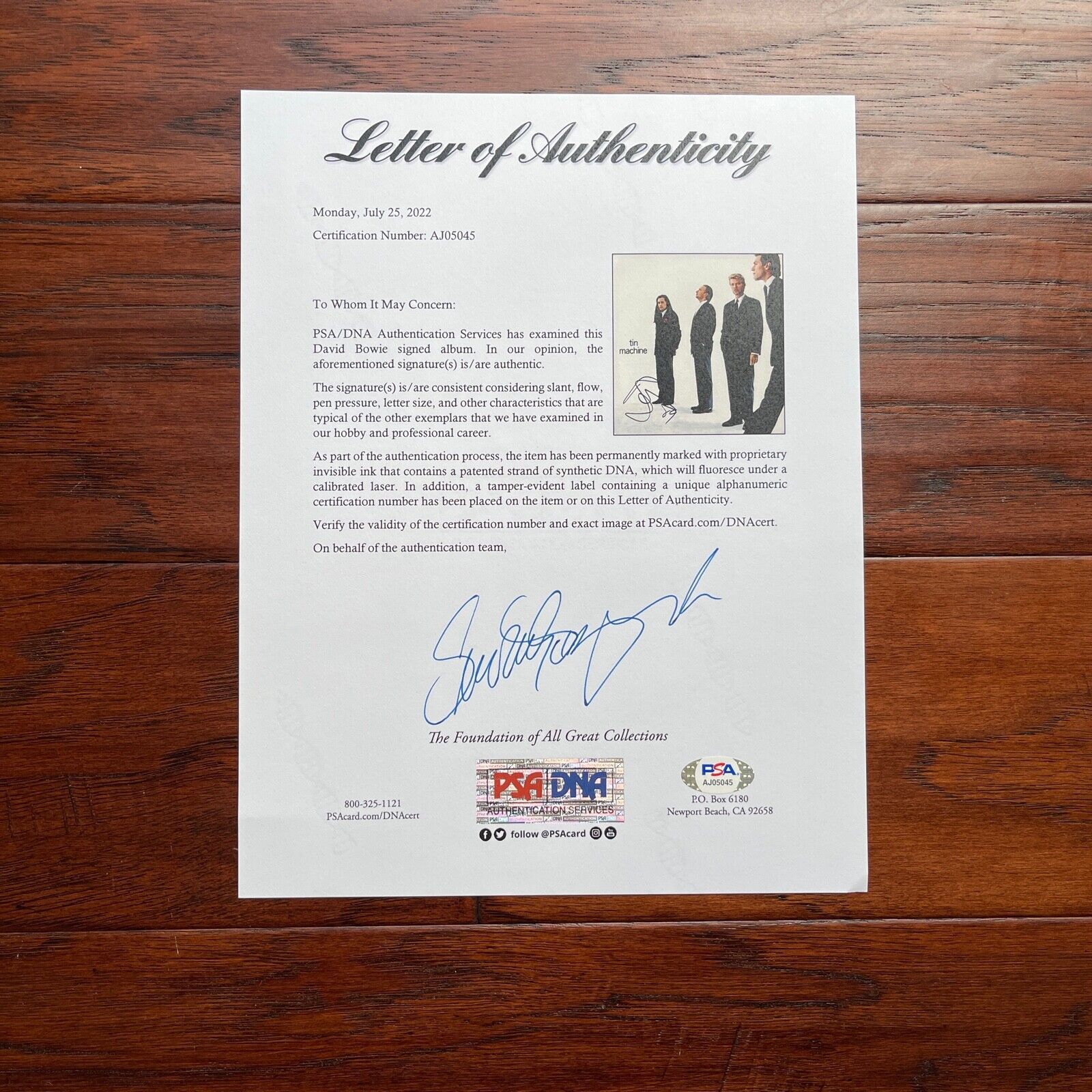 DAVID BOWIE * PSA/DNA * Signed TIN MACHINE LP Autograph Album Record