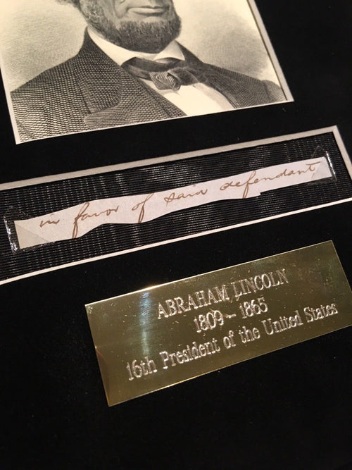 ABRAHAM LINCOLN * PSA/DNA * 5 Handwritten Cut Words * not Autograph or Signed