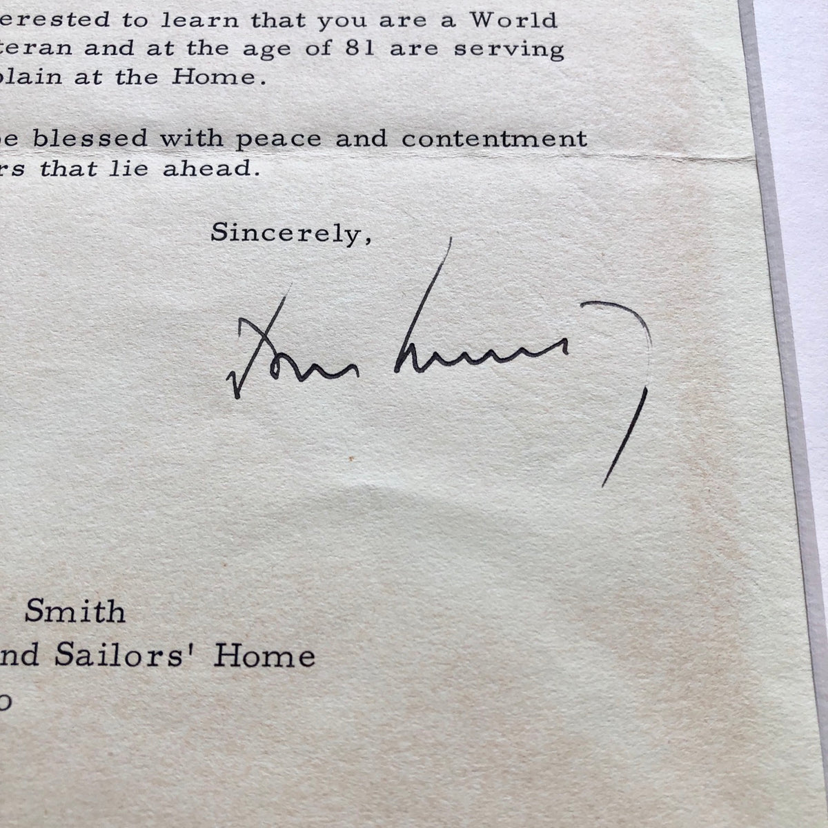 JOHN F. KENNEDY * PSA/DNA * WHITE HOUSE AUTOGRAPH Letter * WWI Veteran