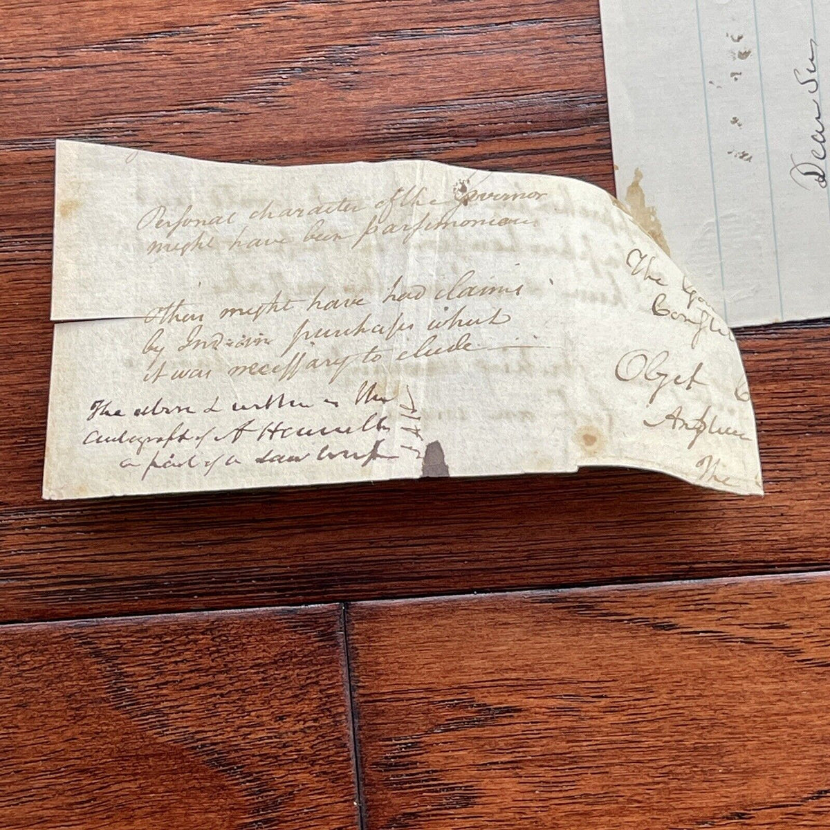 ALEXANDER HAMILTON * PSA * Handwritten Case Vs Aaron Burr * Not Autograph Signed