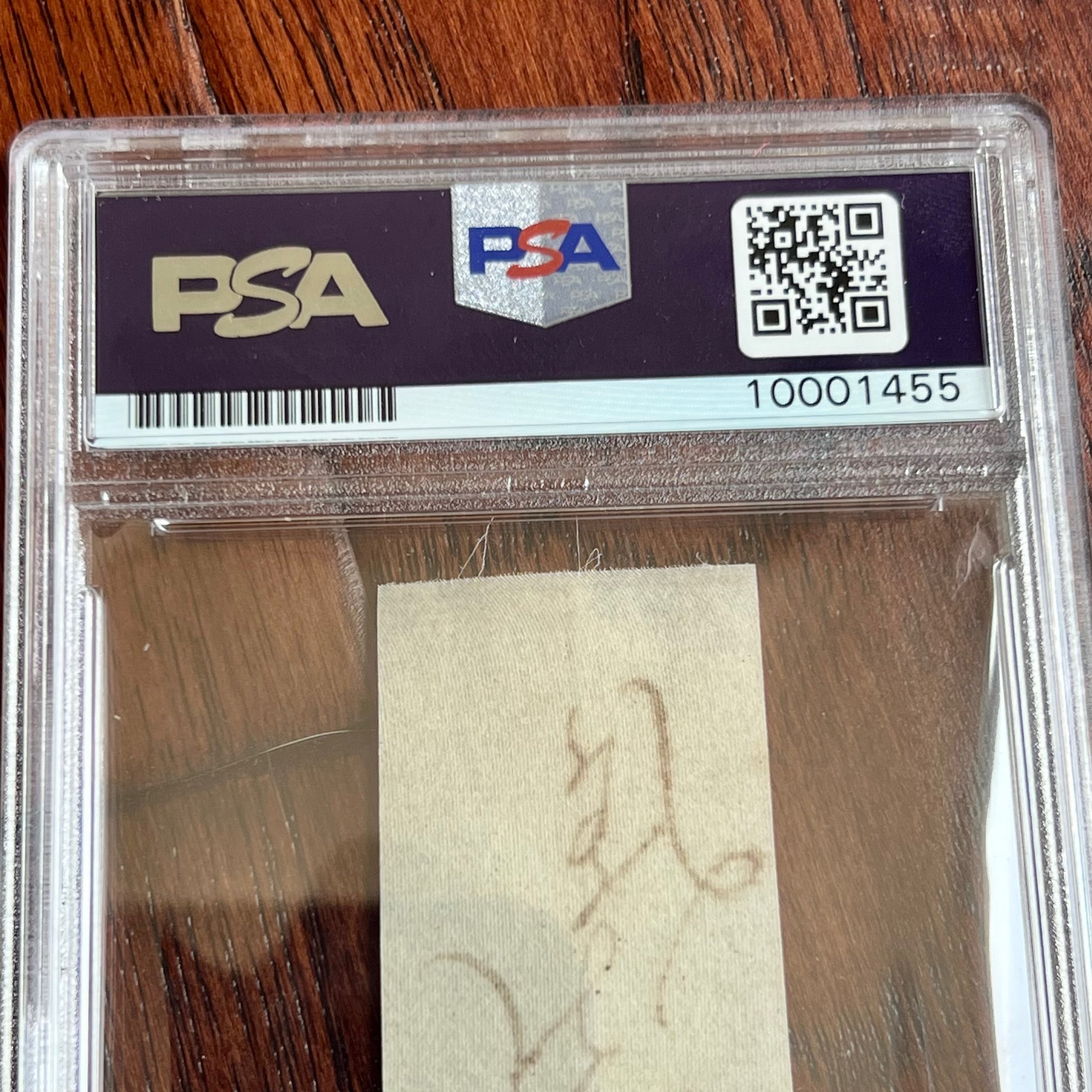 GEORGE WASHINGTON * PSA/DNA Encapsulated * Autograph Cut Signature Signed Slab
