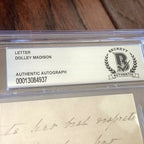 Dolley Madison * BAS Beckett Slabbed * Autograph Handwritten Letter Signed