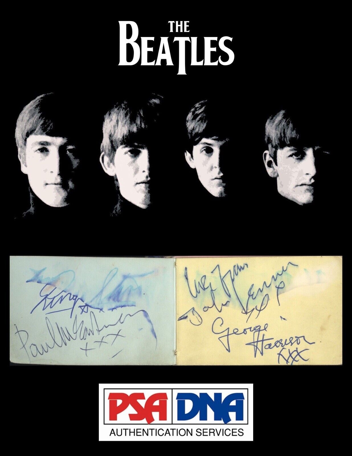 THE BEATLES * PSA * Full Set Autograph Album Signed * John Lennon Paul McCartney