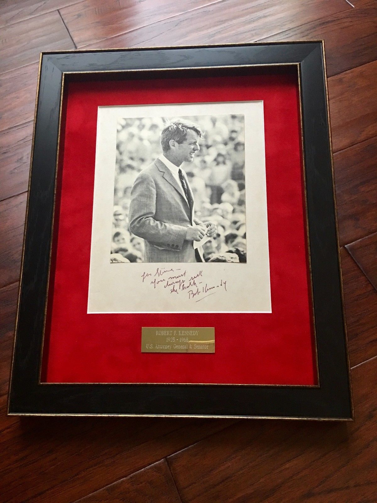 ROBERT F. KENNEDY * "Always Seek the Truth" * Authentic AUTOGRAPH Photo Signed