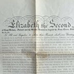 QUEEN ELIZABETH II * PSA/DNA * Autograph Document Also Signed By PM Anthony Eden