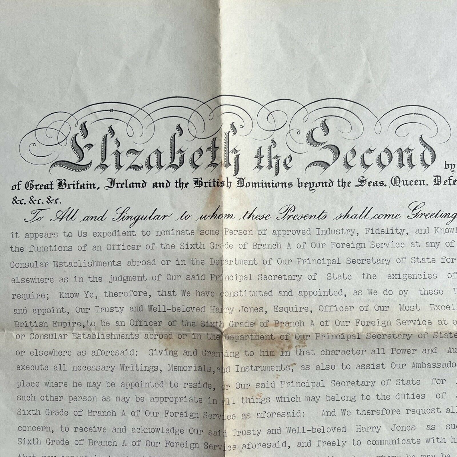 QUEEN ELIZABETH II * PSA/DNA * Autograph Document Also Signed By PM Anthony Eden