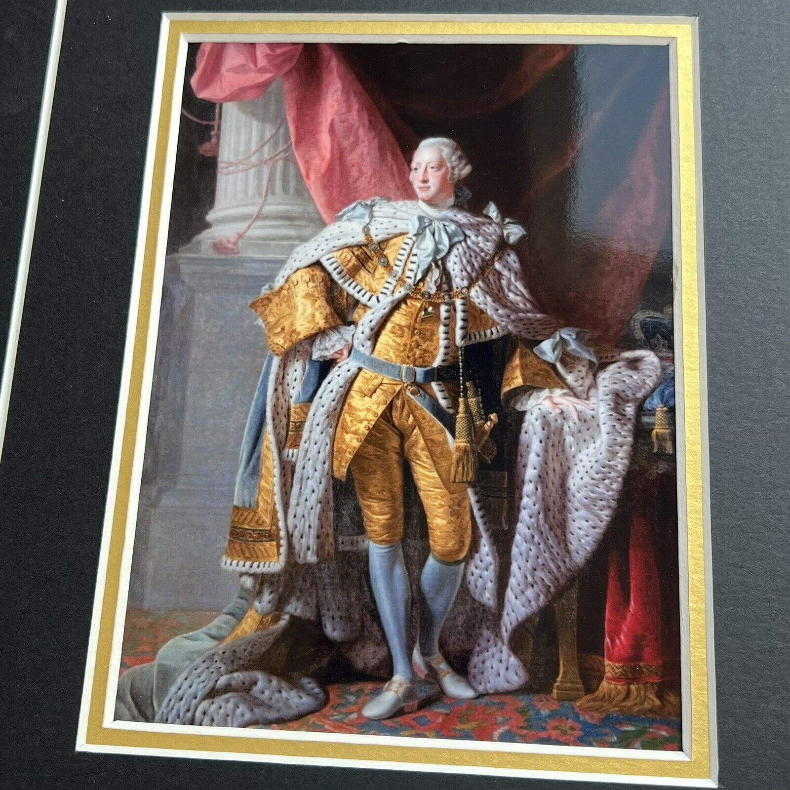 KING GEORGE III * JSA LOA * Hand Signed Large Signature Autograph Display *