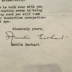 Amelia Earhart Signed Letter Apologizing After Crashing an Aircraft