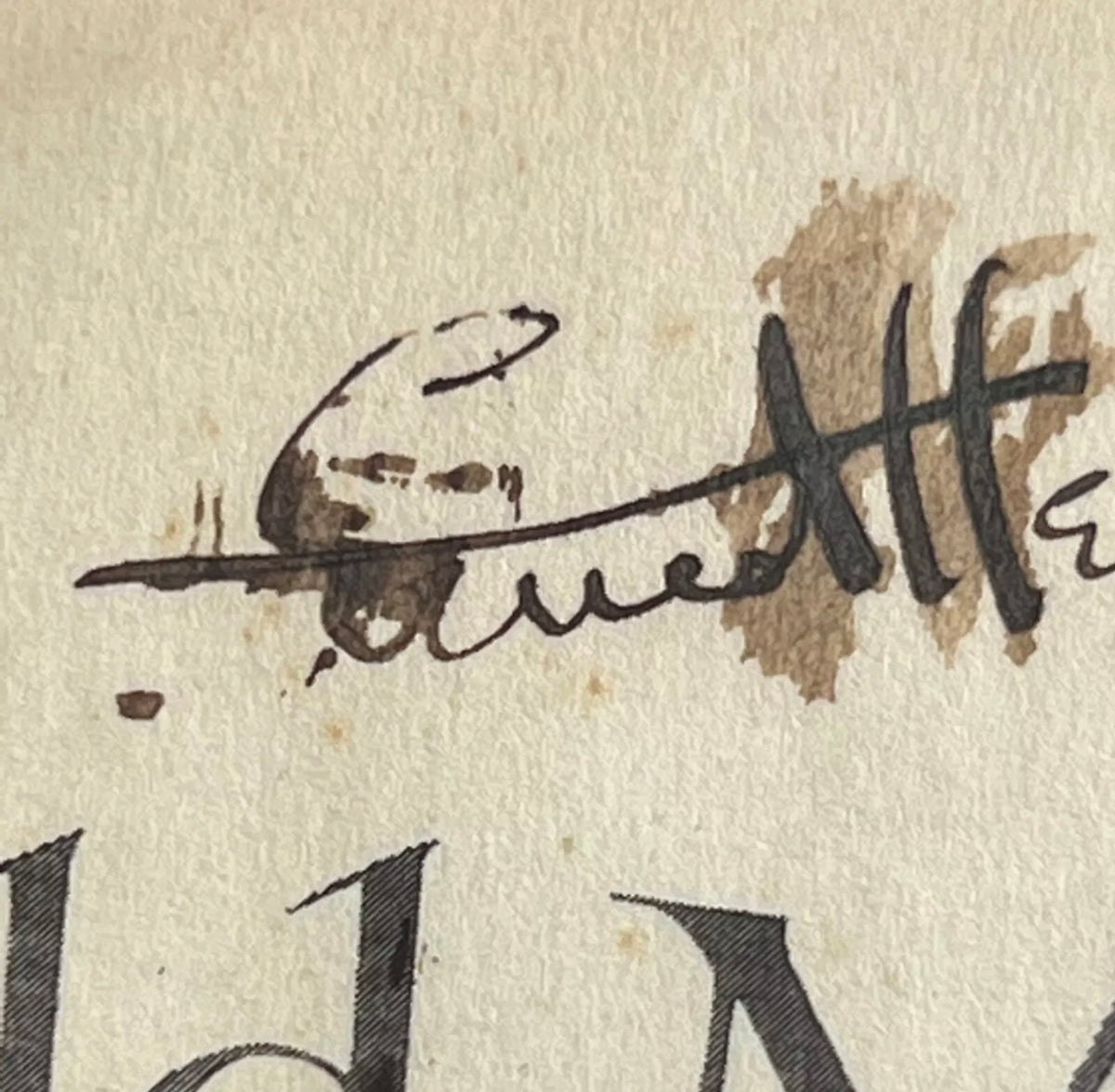 ERNEST HEMINGWAY * PSA * Autograph "OLD MAN AND THE SEA" Souvenir Print Signed