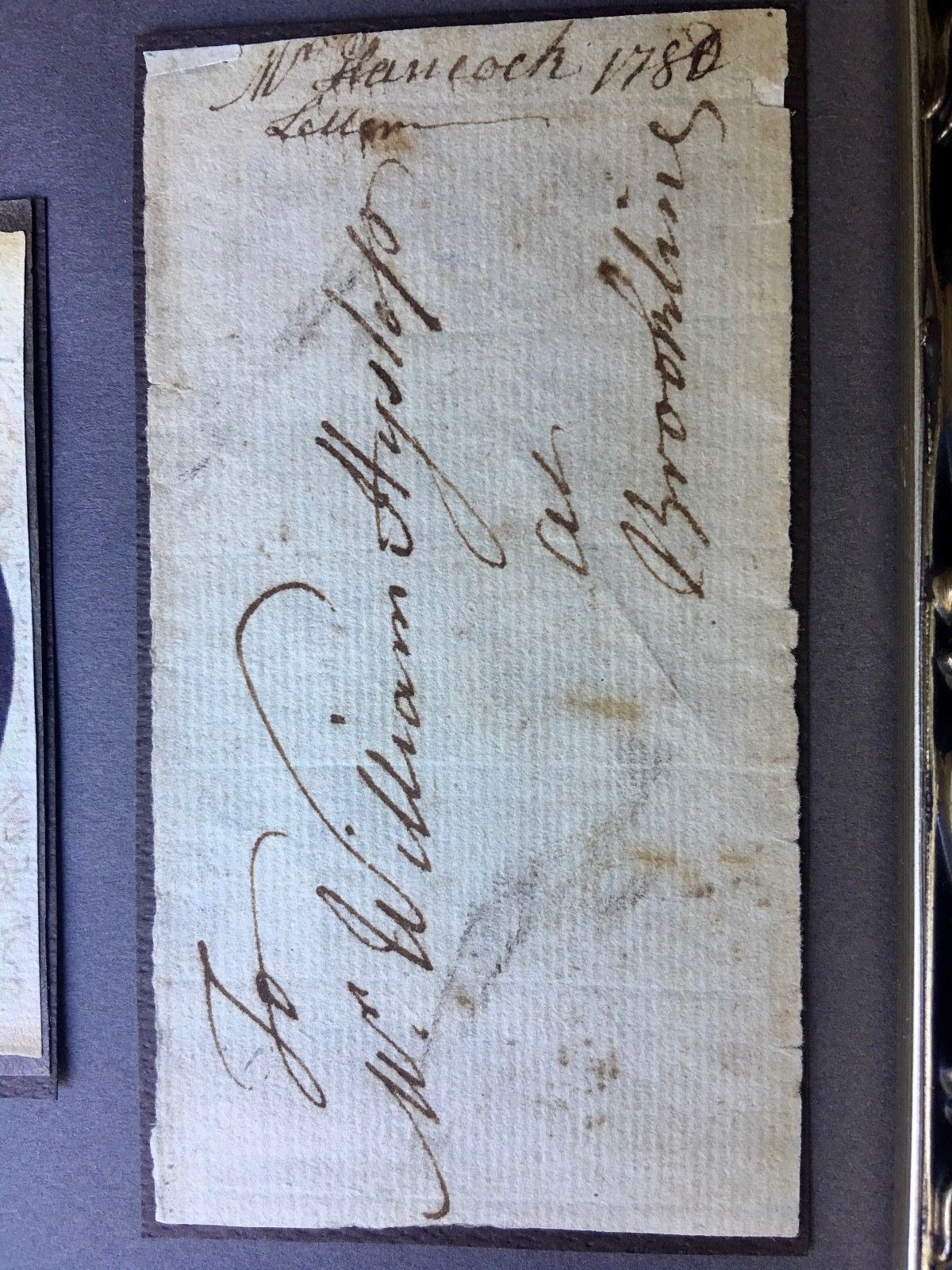 JOHN HANCOCK * Handwritten AUTOGRAPH Free Frank Envelope SIGNED * Dec Signer