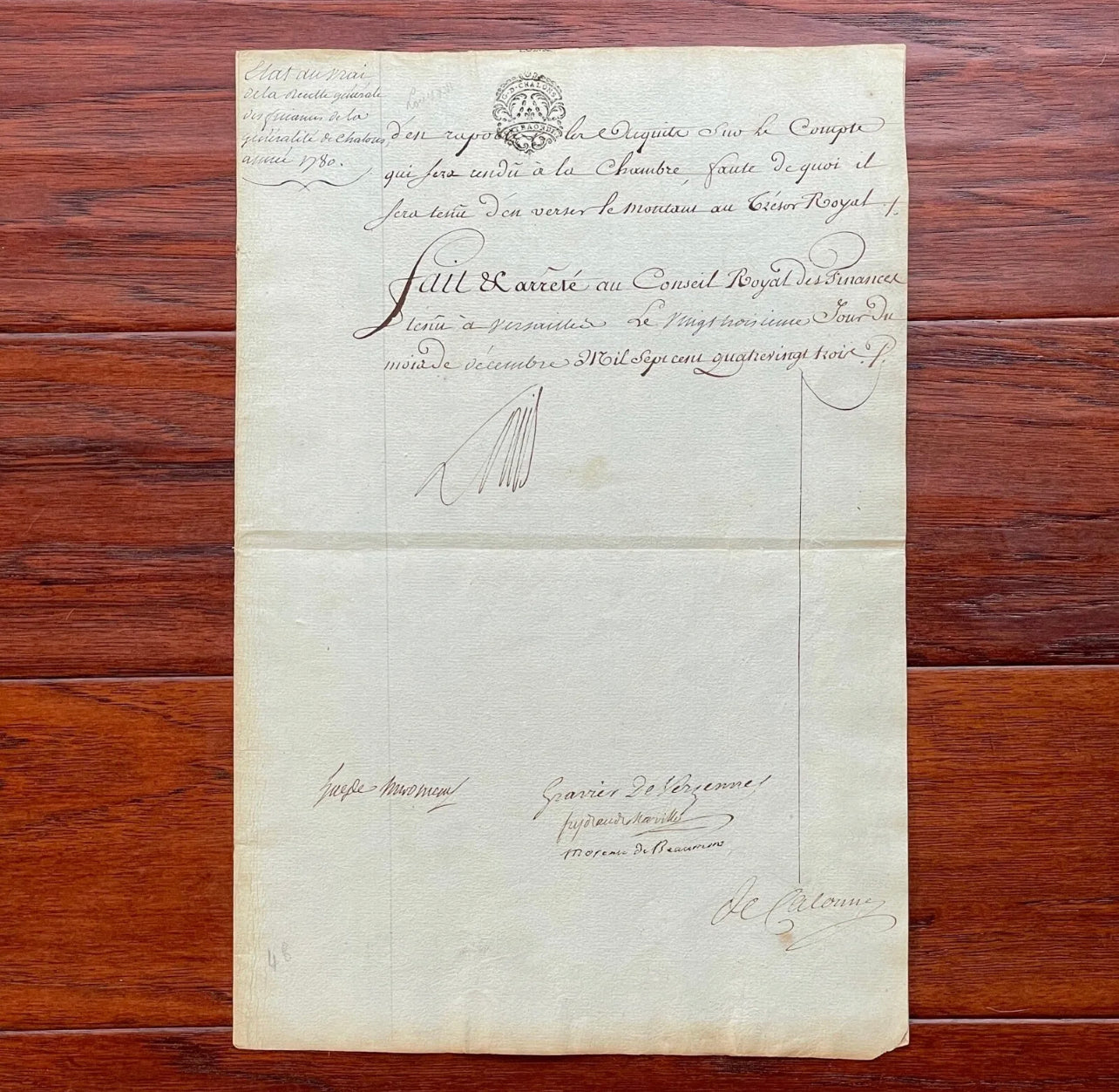 LOUIS XVI * JSA LOA * Beheaded King Signed Excessive Spending Document Autograph