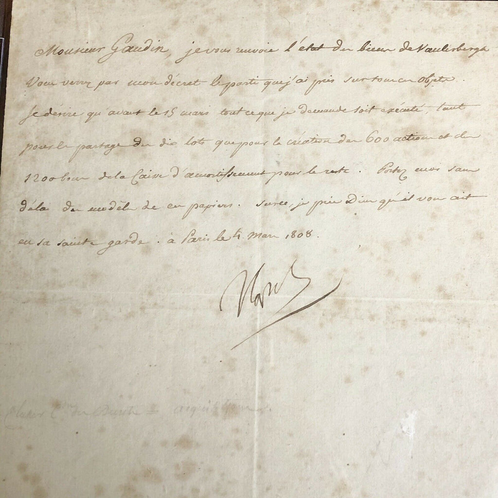 Napoleon Bonaparte * PSA/DNA Slabbed * Encapsulated Autograph Signed Letter *