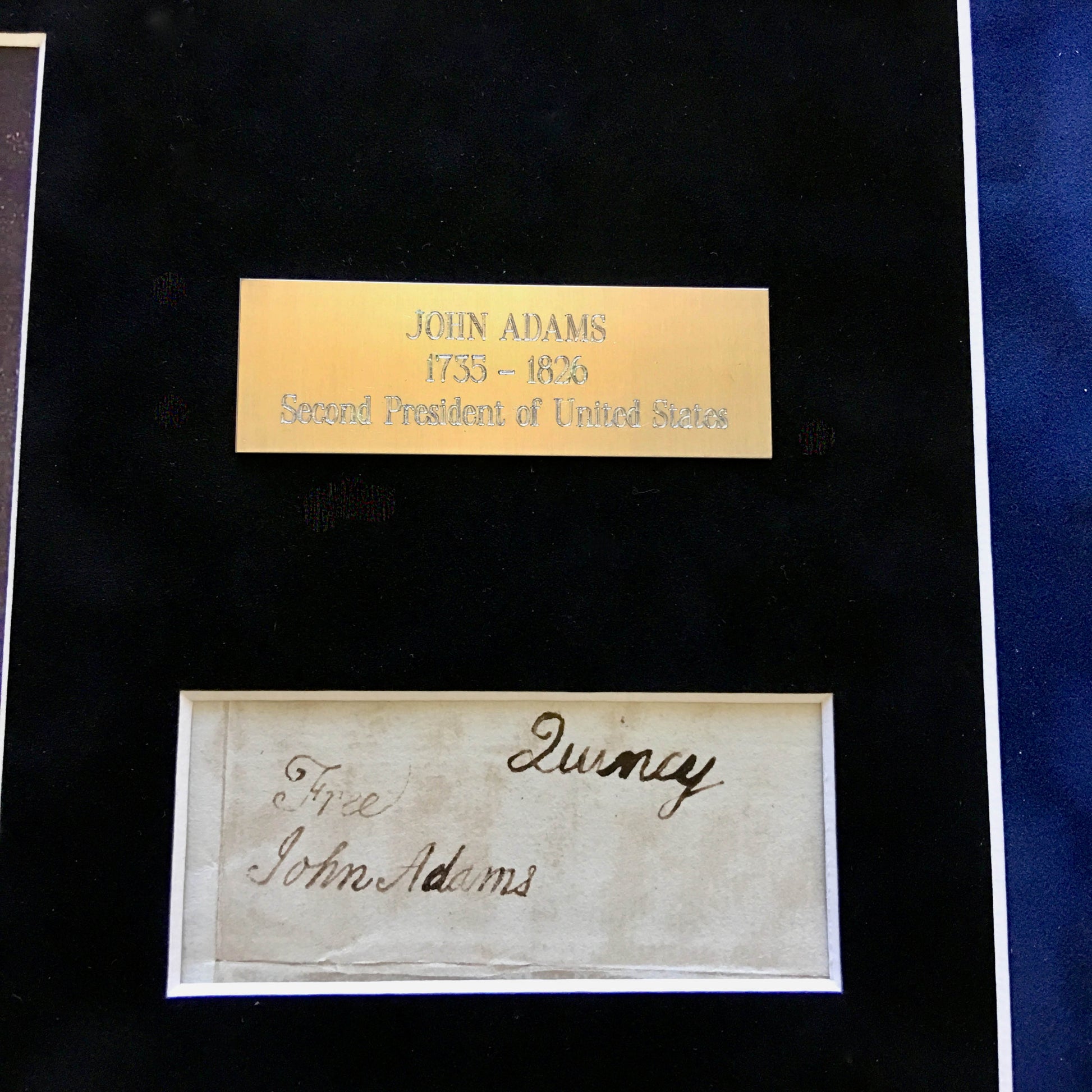 JOHN ADAMS * Scarce AUTOGRAPH Cut Signature SIGNED * JSA COA * 2nd President
