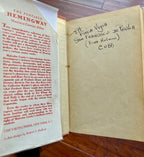 ERNEST HEMINGWAY * JSA * Autograph Book Signed from His Personal Library * Cuba