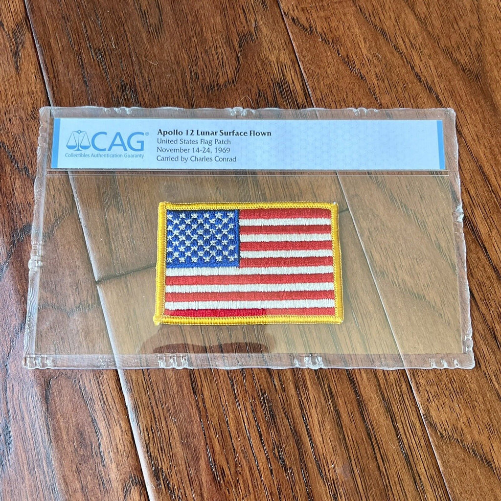 APOLLO 12 * CAG * Lunar Surface Flown Flag Patch Carried by Charles Conrad
