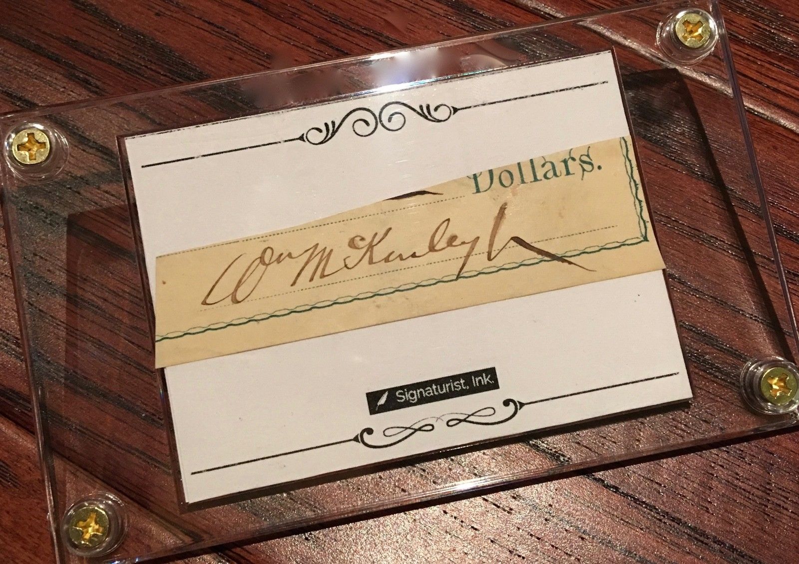 WILLIAM McKINLEY * AUTOGRAPH Cut Signed * McKinley Family Collection COA
