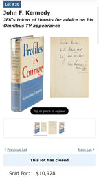 JOHN F. KENNEDY * Beckett BAS * Autograph 1st Edition Profiles in Courage Signed
