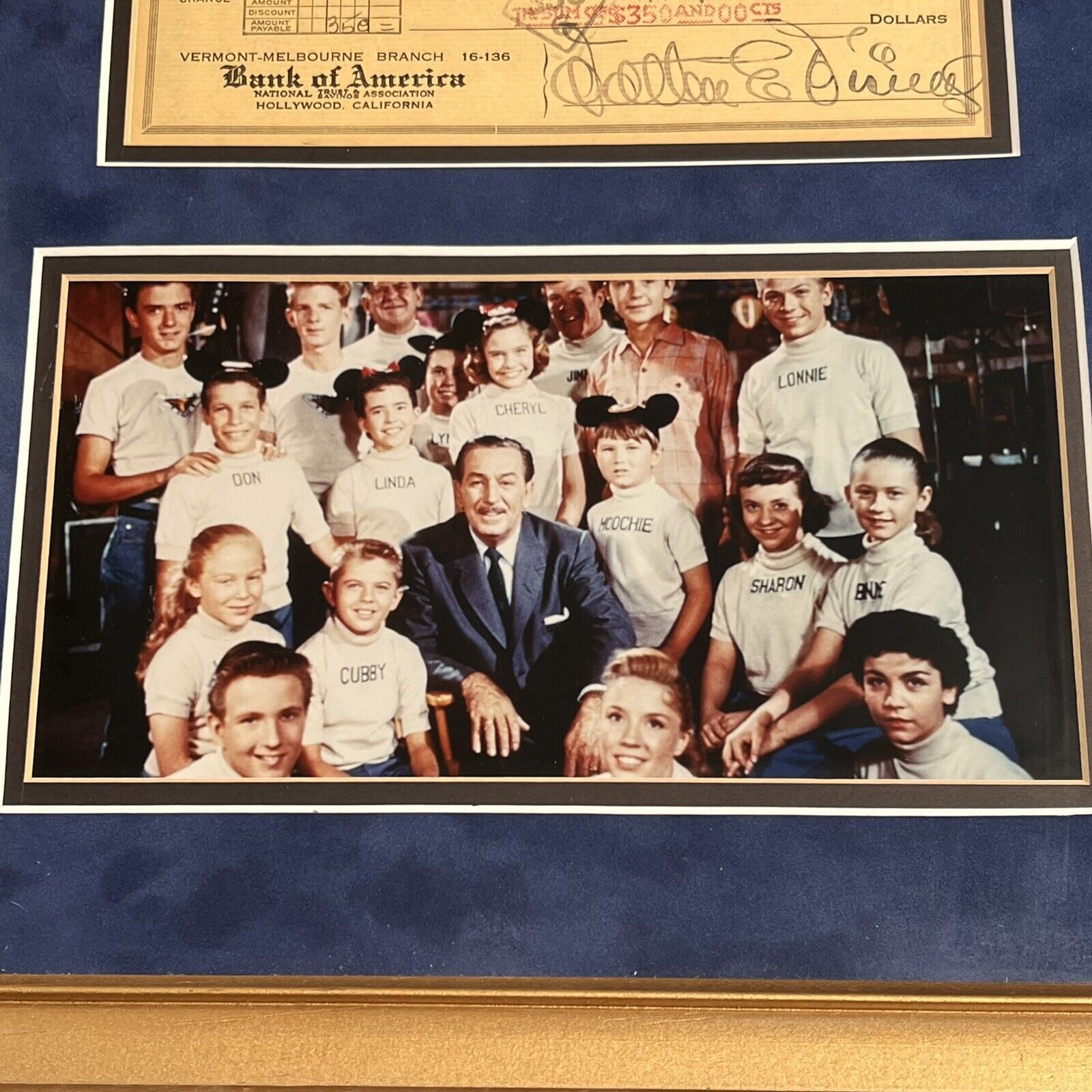WALT DISNEY * JSA LOA * Autograph Check Signed Full Signature Display