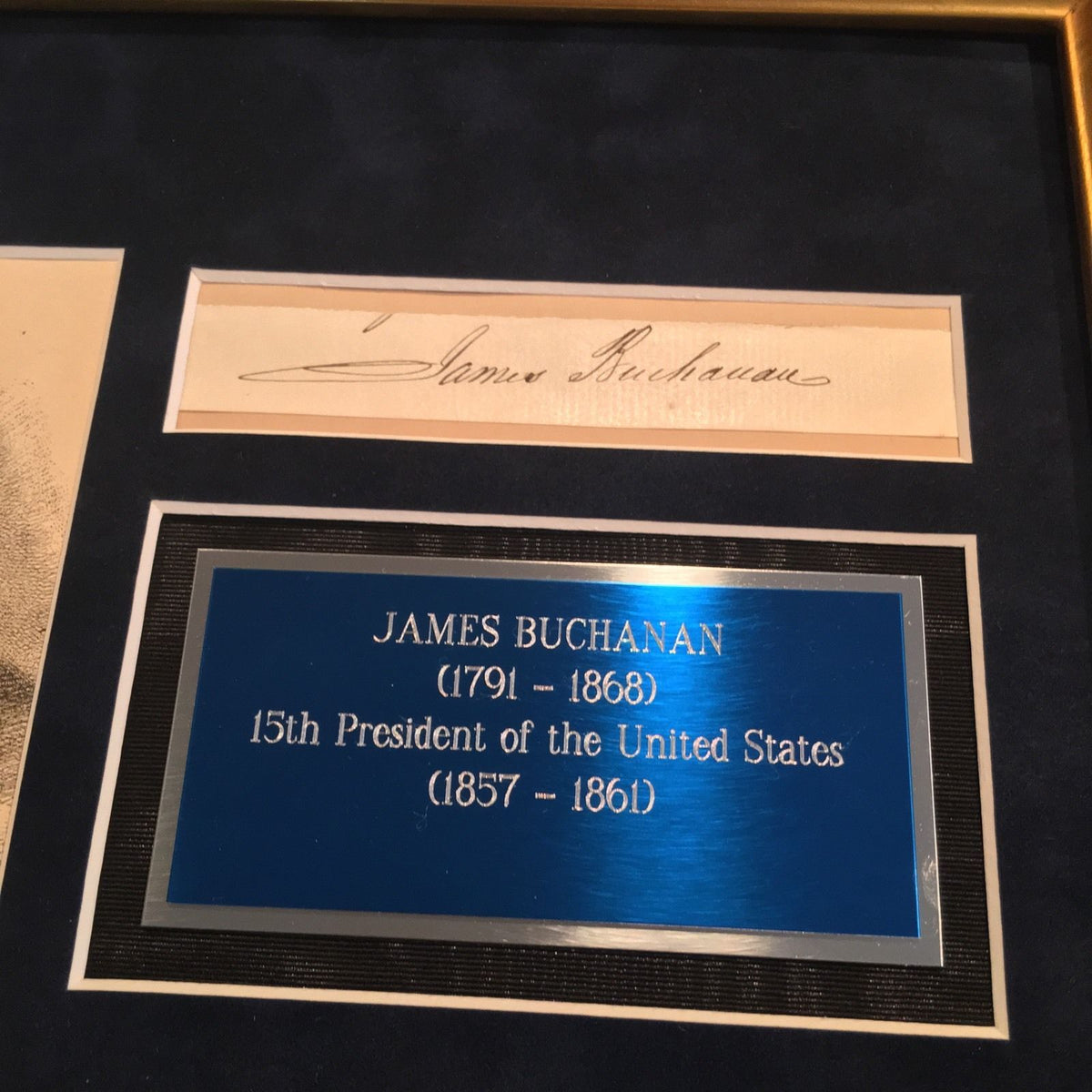President JAMES BUCHANAN Scarce Cut Signature AUTOGRAPH SIGNED * Civil War