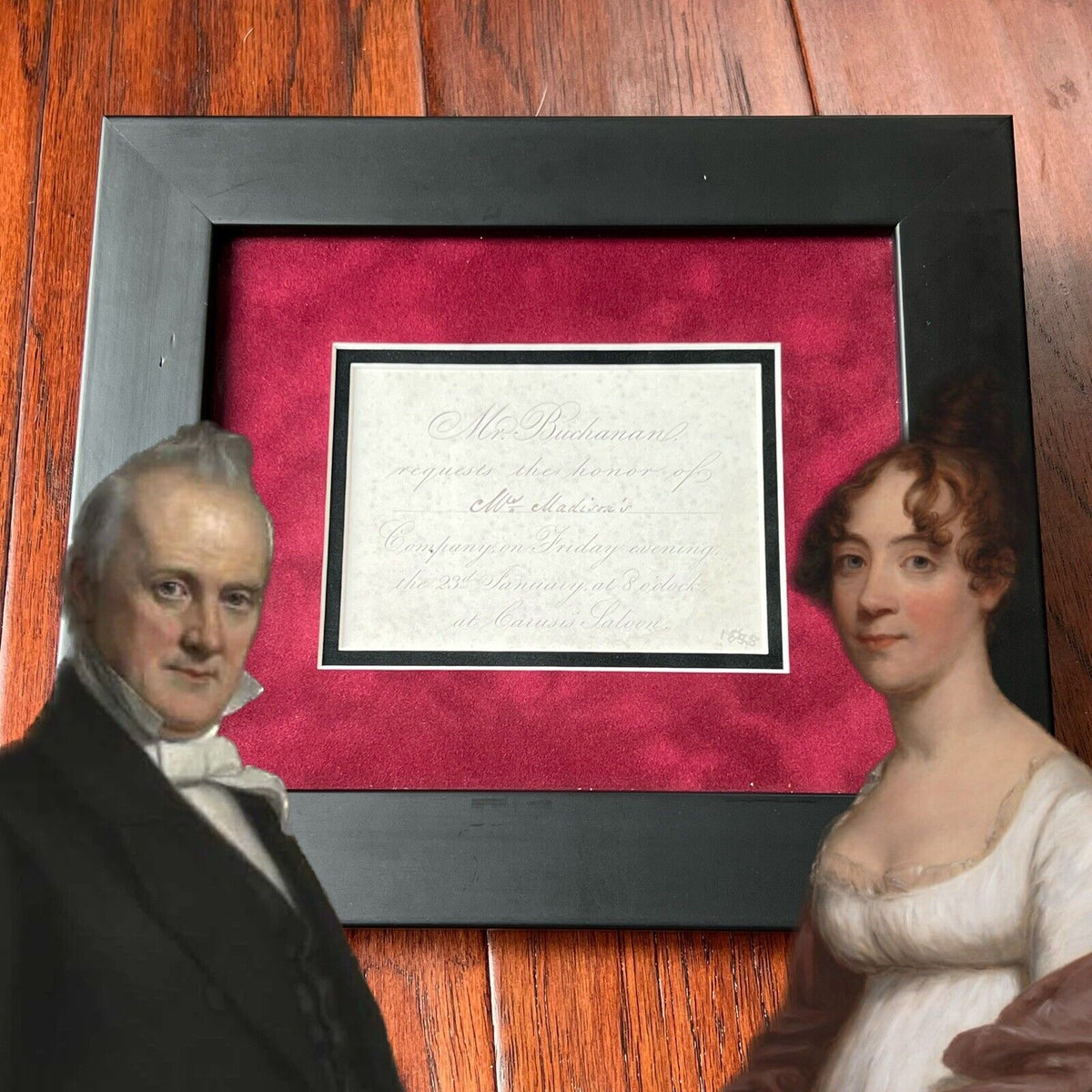 JAMES BUCHANAN & DOLLEY MADISON * Invitation Sent To First Lady Dolley Madison *