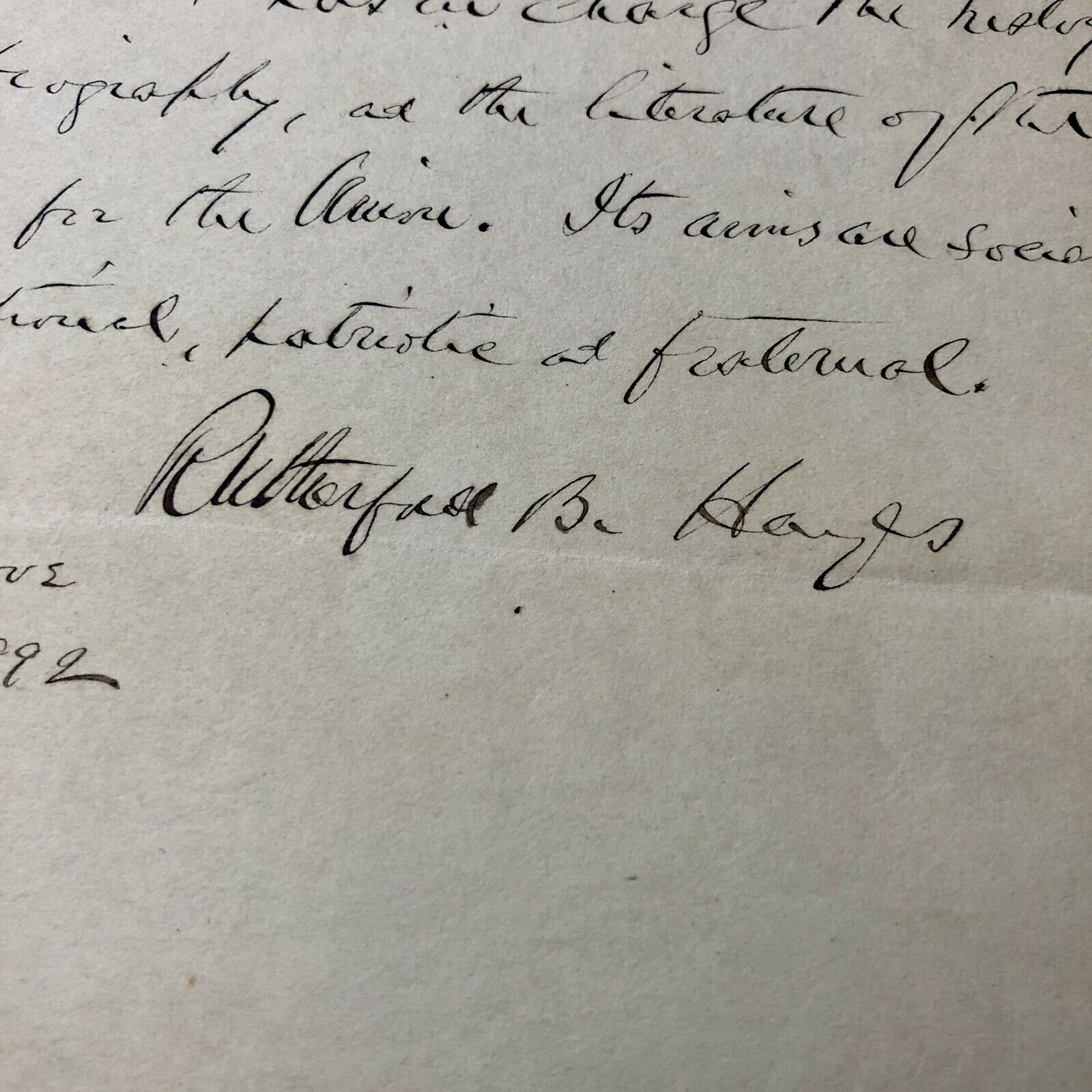 RUTHERFORD B. HAYES * JSA LOA * Handwritten Autograph Quote Signed * President