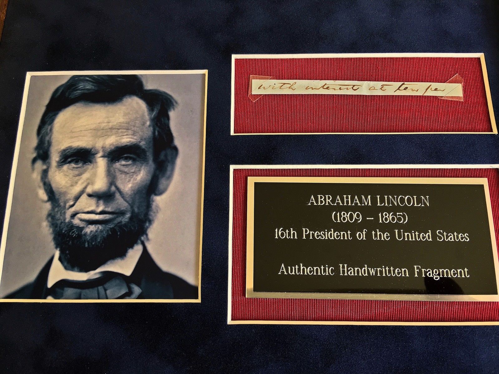 PSA/DNA * ABRAHAM LINCOLN * 5 Handwritten Cut Words * not Autograph or Signed