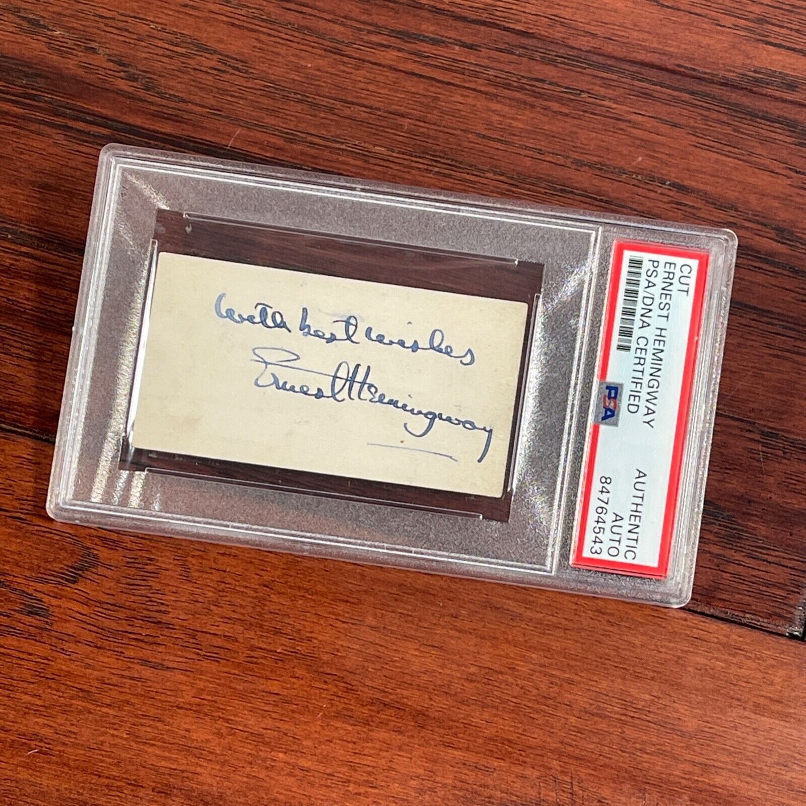 ERNEST HEMINGWAY * PSA/DNA * Autograph Calling Card Signed