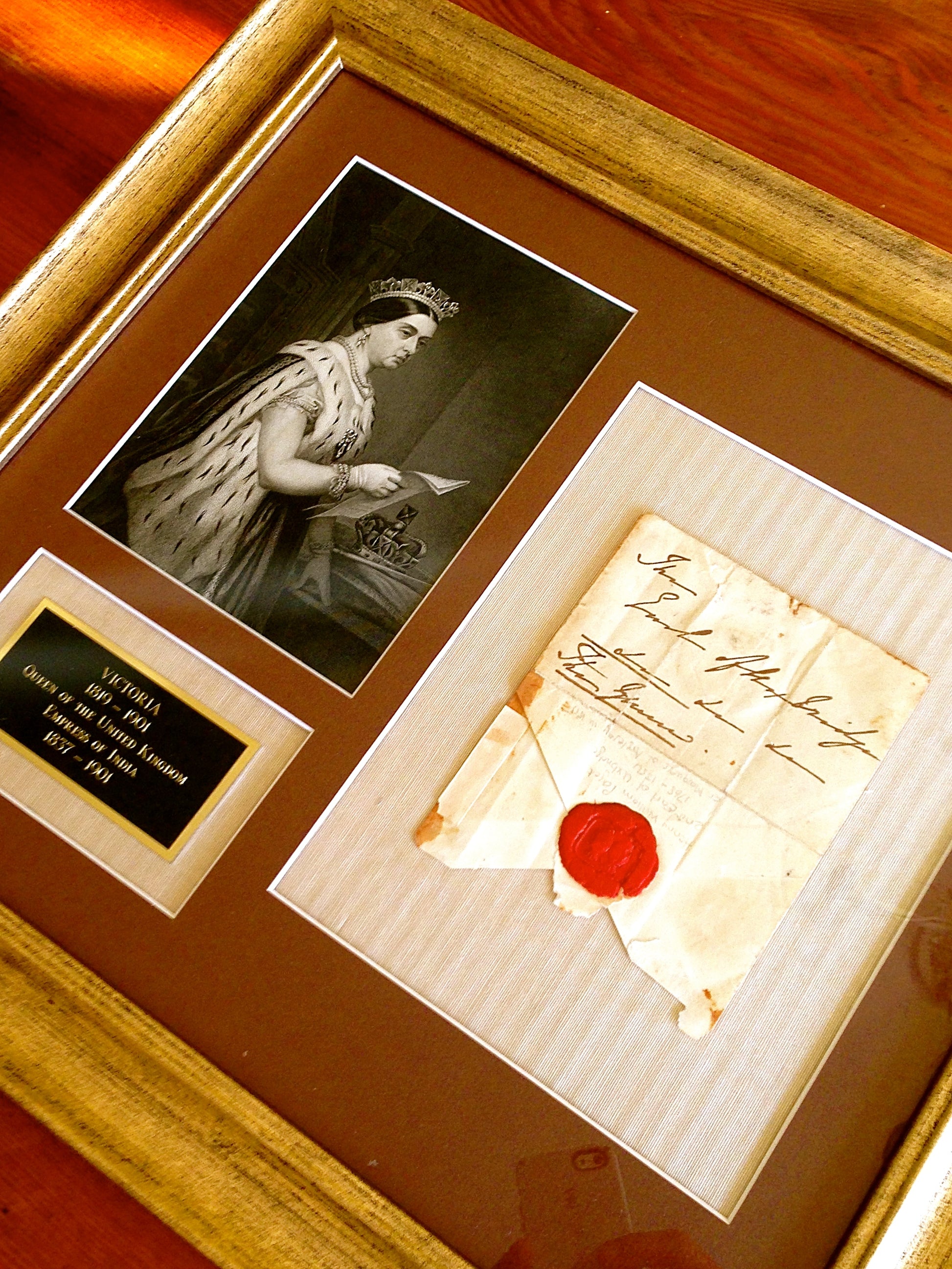 QUEEN VICTORIA * HAND SIGNED Envelope * Autographed "The Queen" * WAX SEAL