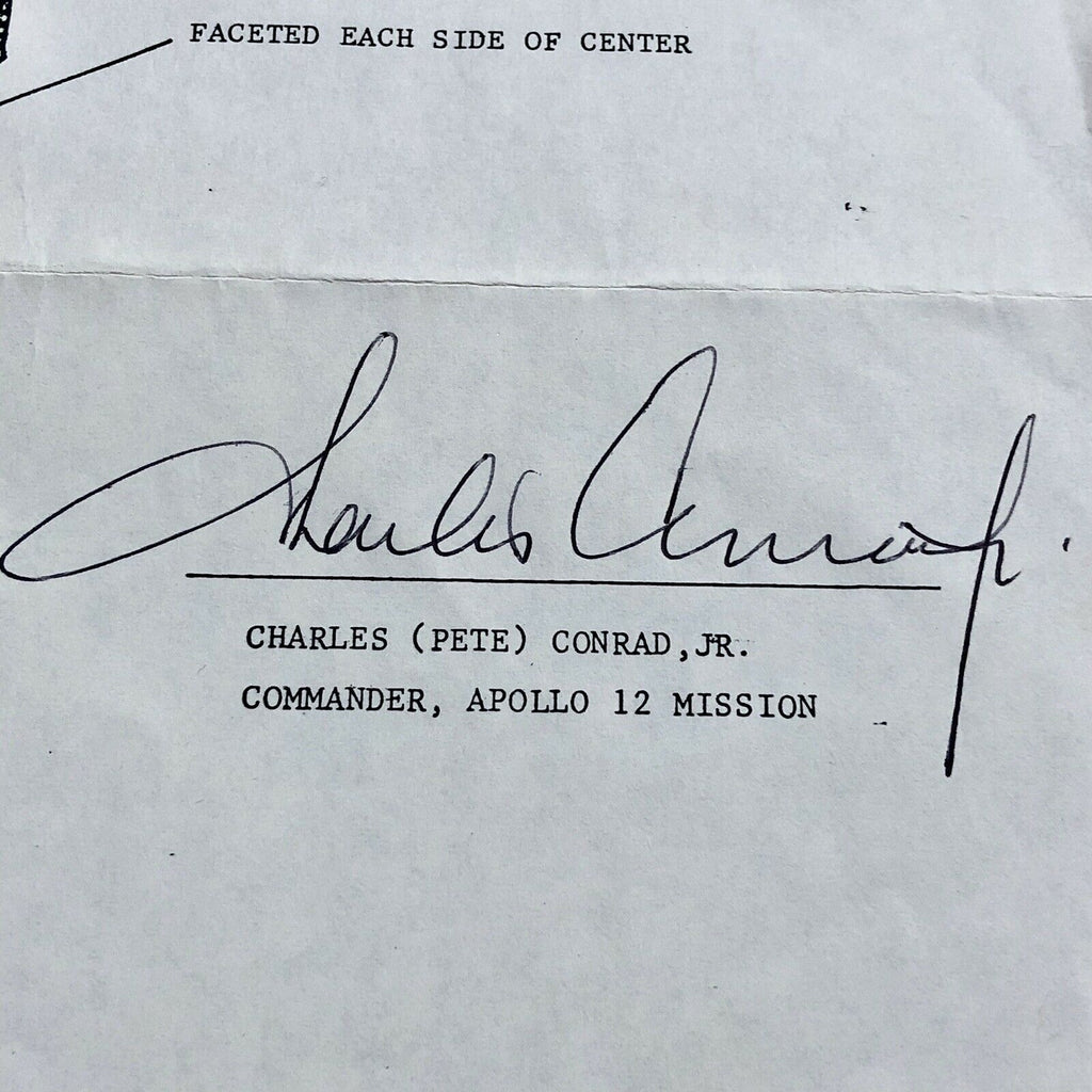 APOLLO 12 * Ladies Wedding Ring Flown to the Moon * Charles Conrad COA * Signed