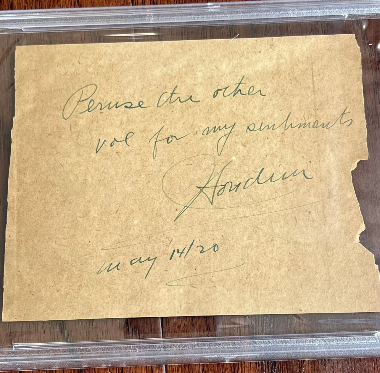 HARRY HOUDINI * PSA/DNA * Autograph Note Signed * Magician & Escape Artist