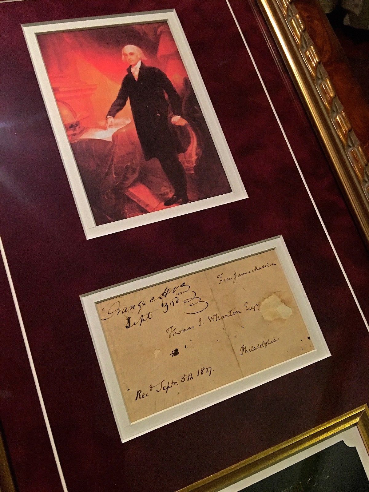 JAMES MADISON * AUTOGRAPH Free Frank Handwritten Envelope SIGNED * President