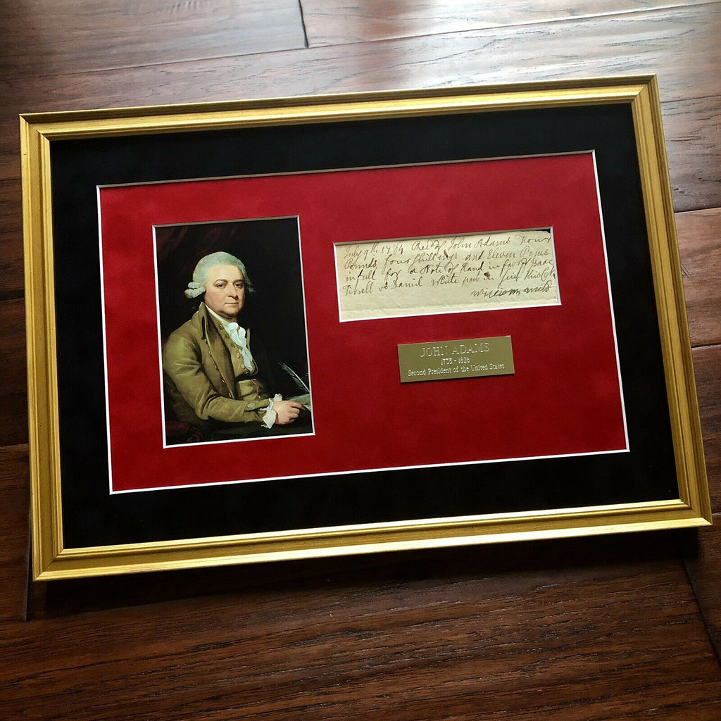 JOHN ADAMS * JSA COA * Scarce AUTOGRAPH Handwritten Note SIGNED * 2nd President