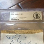 PAUL MCCARTNEY * BAS BECKETT SLAB * AUTOGRAPH CUT SIGNATURE SIGNED * THE BEATLES