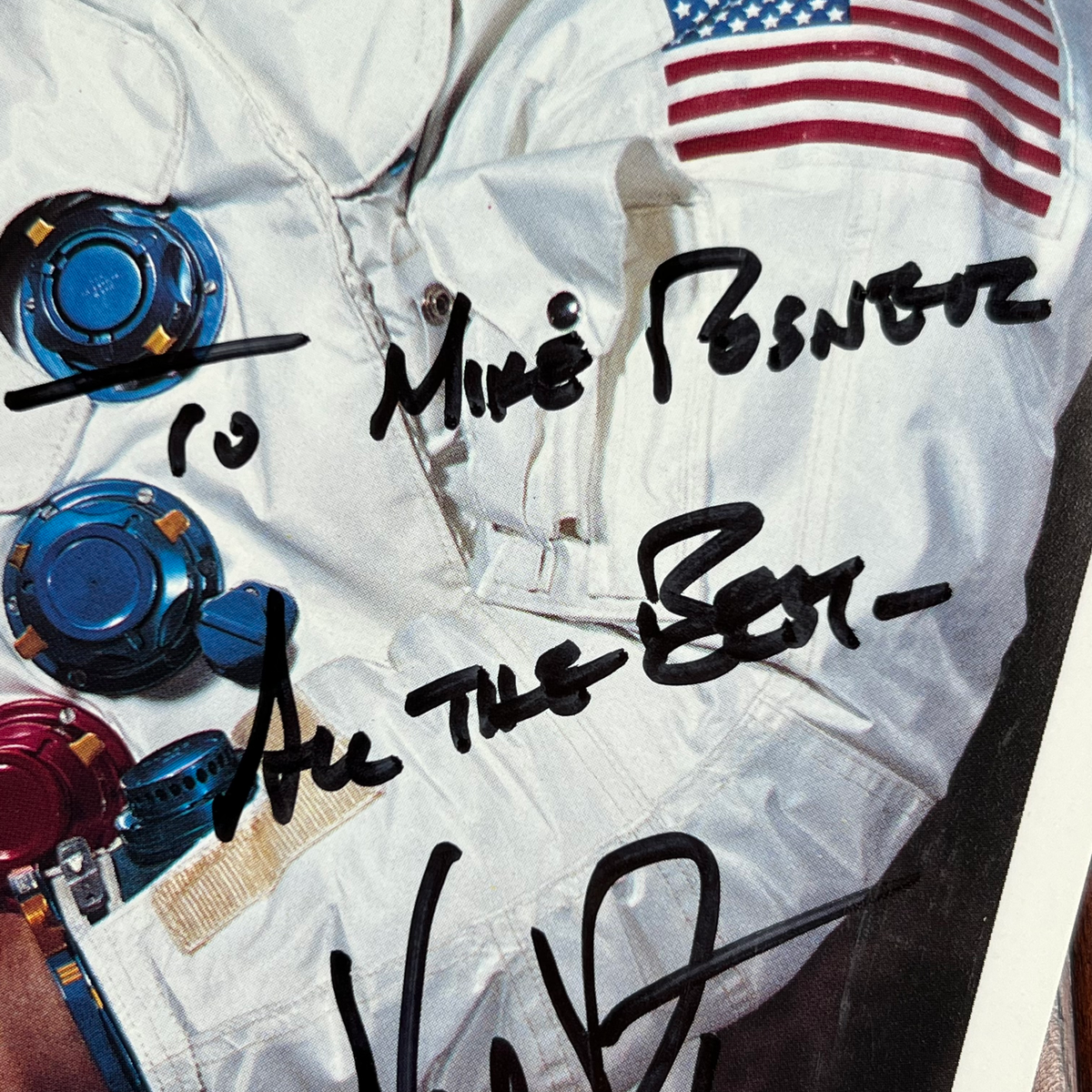NEIL ARMSTRONG * JSA * Bold Signed NASA White Space Suit Photo Autograph