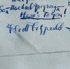 F. SCOTT FITZGERALD * PSA * Autograph UNPUBLISHED POEM Birth Announcement Signed