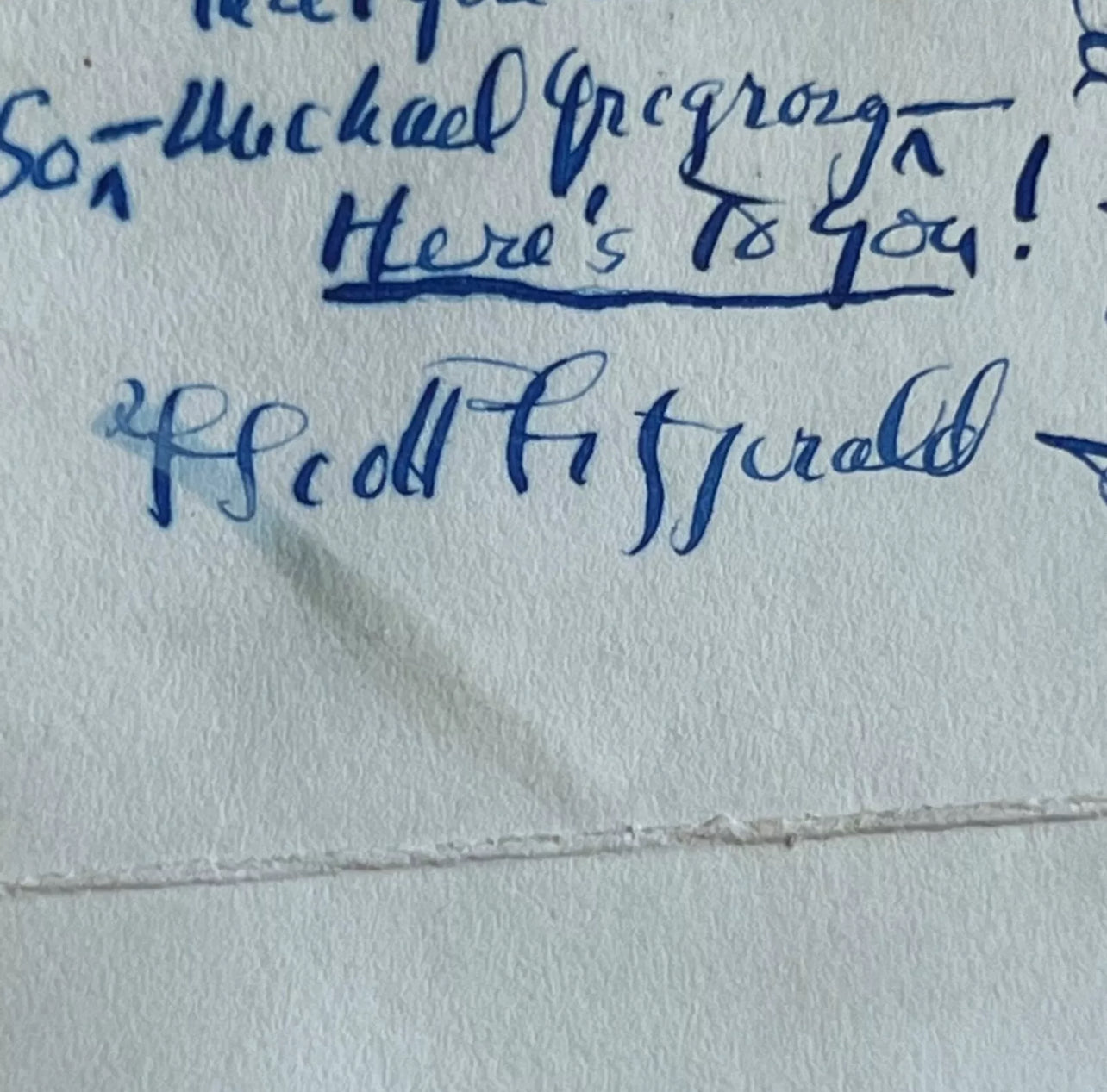 F. SCOTT FITZGERALD * PSA * Autograph UNPUBLISHED POEM Birth Announcement Signed
