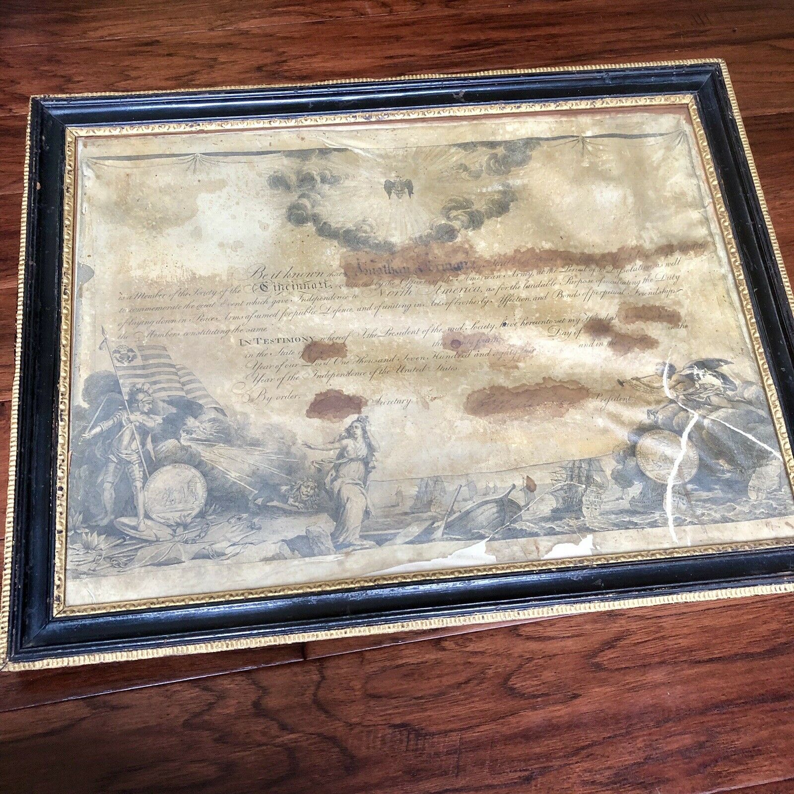 GEORGE WASHINGTON * JSA COA * Signed to VP of Society Cincinnati Autograph *