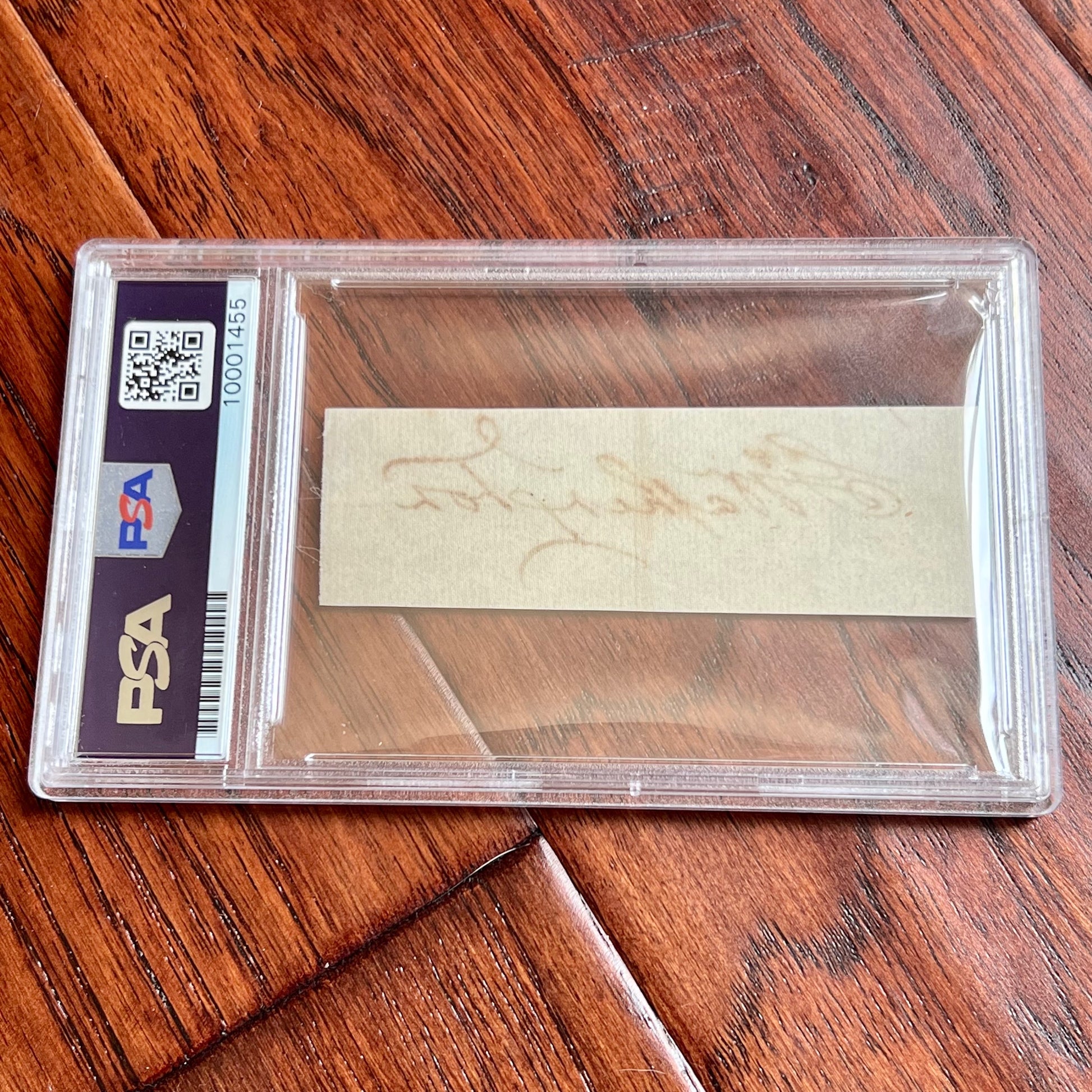 GEORGE WASHINGTON * PSA/DNA Encapsulated * Autograph Cut Signature Signed Slab