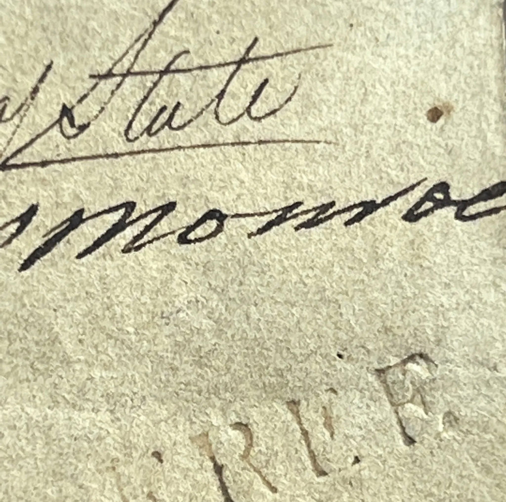 JAMES MONROE * JSA * Signed Free Frank Envelope Autograph As Secretary of State