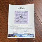 MOUNT EVEREST Genuine Prayer Flag ARTIFACT Carried to the Summit of MT 29029 FT