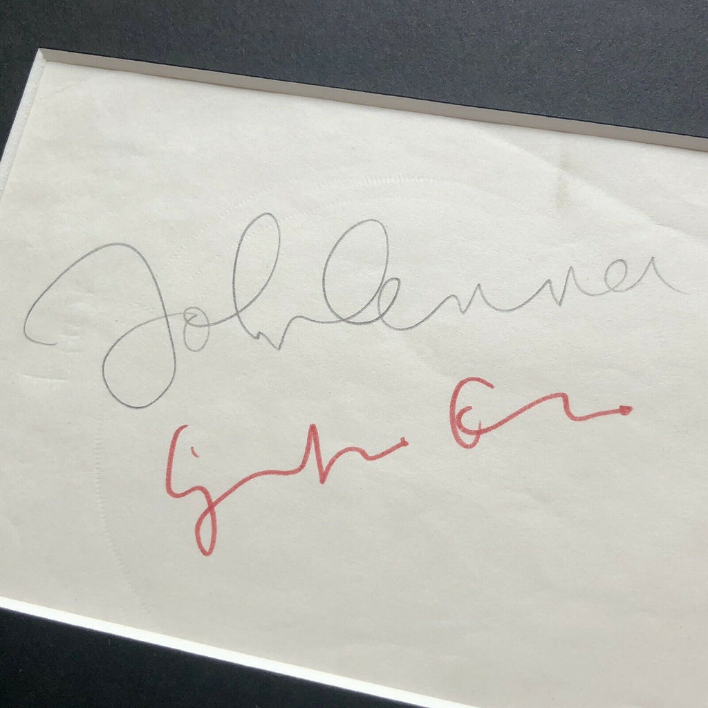JOHN LENNON & YOKO ONO * JSA LOA * Hand Signed Autograph Album Page * Beatles