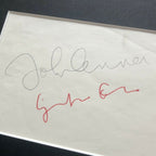 JOHN LENNON & YOKO ONO * JSA LOA * Hand Signed Autograph Album Page * Beatles