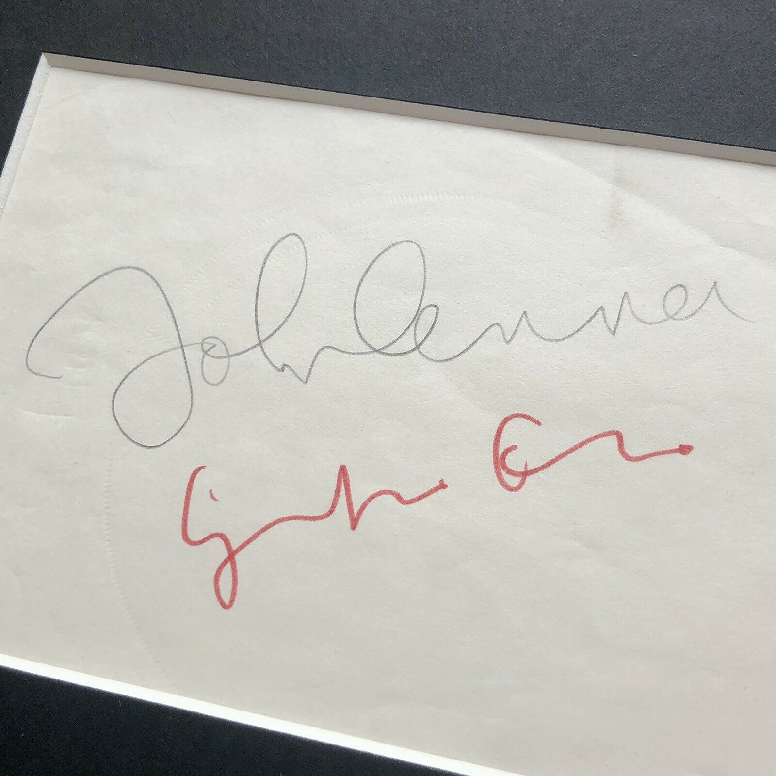 JOHN LENNON & YOKO ONO * JSA LOA * Hand Signed Autograph Album Page * Beatles